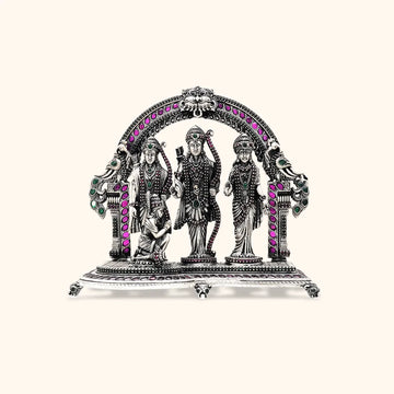925 Shri Ram Darbar silver M size 125 gms